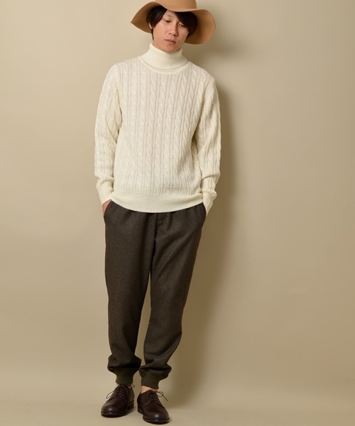 SHIPS JET BLUE(シップスジェットブルー)の「SHIPS JET BLUE(シップス ジェットブルー): T/W リブパンツ15FW■(その他パンツ・メンズ・ブラック/チャコールグレー/オリーブ/ネイビー・SMALL/LARGE/MEDIUM)」の5枚目の写真