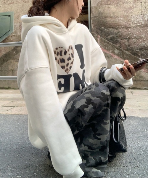 gossip！ロサンゼルス（ゴシップロサンゼルス）の「フード スウェット パーカー Y2K（パーカー・レディース・グレー/オフホワイト/ブラック・FREE）」の13枚目の写真