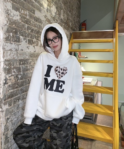 gossip！ロサンゼルス（ゴシップロサンゼルス）の「フード スウェット パーカー Y2K（パーカー・レディース・グレー/オフホワイト/ブラック・FREE）」の14枚目の写真