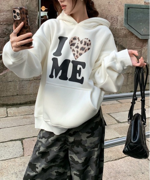 gossip！ロサンゼルス（ゴシップロサンゼルス）の「フード スウェット パーカー Y2K（パーカー・レディース・グレー/オフホワイト/ブラック・FREE）」の16枚目の写真