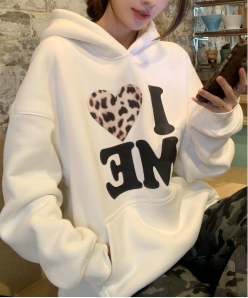 gossip！ロサンゼルス（ゴシップロサンゼルス）の「フード スウェット パーカー Y2K（パーカー・レディース・グレー/オフホワイト/ブラック・FREE）」の19枚目の写真