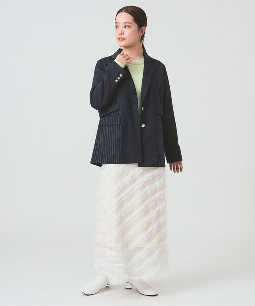 Ray BEAMS(レイビームス)の「RBS / フリンジ Aライン スカート(スカート・レディース・ブラック/ホワイト・0/1)」の8枚目の写真