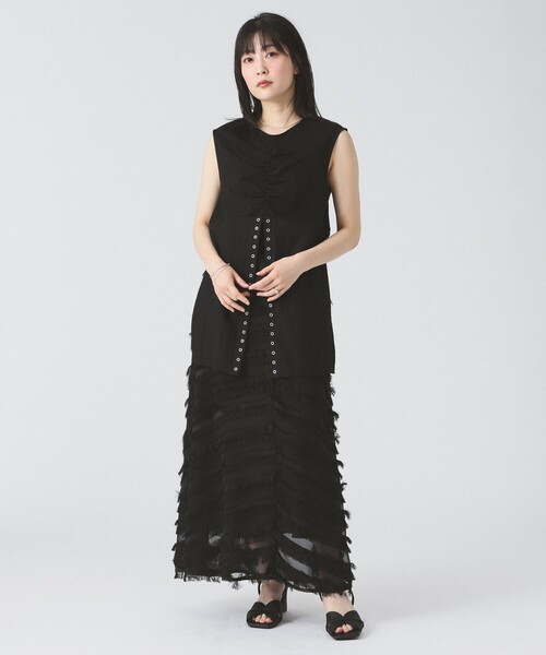 Ray BEAMS(レイビームス)の「RBS / フリンジ Aライン スカート(スカート・レディース・ブラック/ホワイト・0/1)」の12枚目の写真