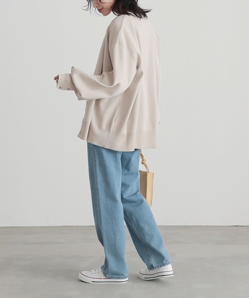 n'OrLABEL(ノアールレーベル)の「『ボリュームスリーブ配色カーディガン』(カーディガン/ボレロ・レディース・ブルー/ネイビー/アイボリー・FREE)」の10枚目の写真