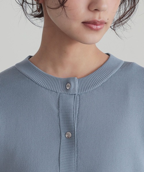 n'OrLABEL(ノアールレーベル)の「『ボリュームスリーブ配色カーディガン』(カーディガン/ボレロ・レディース・ブルー/ネイビー/アイボリー・FREE)」の16枚目の写真
