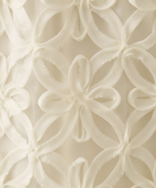 ITS'DEMO（イッツデモ）の「【手洗い可／ウエスト総ゴム】花チュールタイトスカート（スカート・レディース・ブラック/オフホワイト・00）」の6枚目の写真