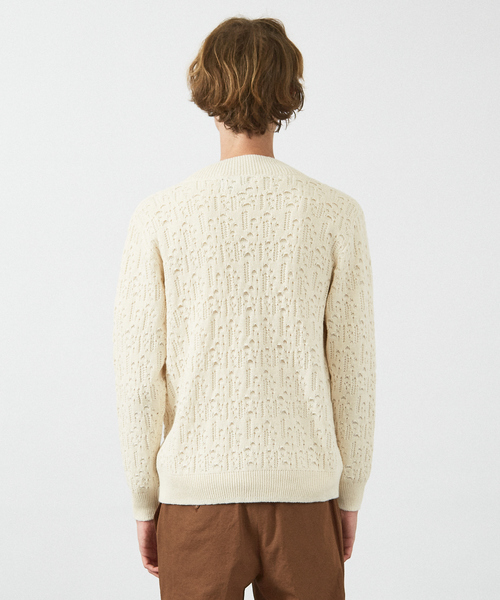 ABAHOUSE(アバハウス)の「【スカシ柄】インディゴヤーン接結カーディガン(カーディガン/ボレロ・メンズ・オフホワイト/インディゴブルー・46/48)」の17枚目の写真