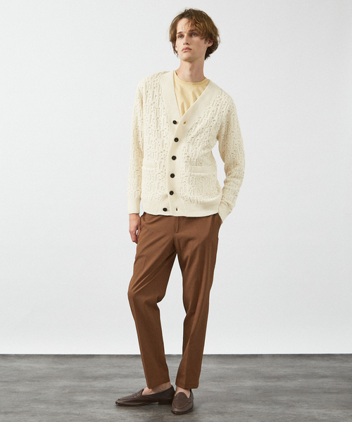 ABAHOUSE(アバハウス)の「【スカシ柄】インディゴヤーン接結カーディガン(カーディガン/ボレロ・メンズ・オフホワイト/インディゴブルー・46/48)」の12枚目の写真