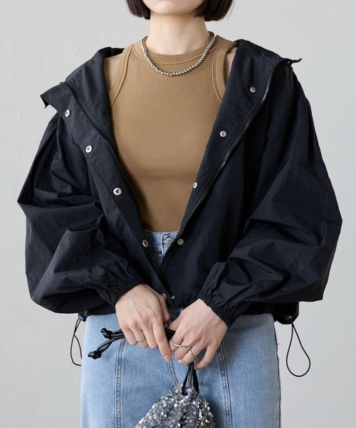 セール】ボリュームスリーブマウンテンパーカー / ナイロンジャケット