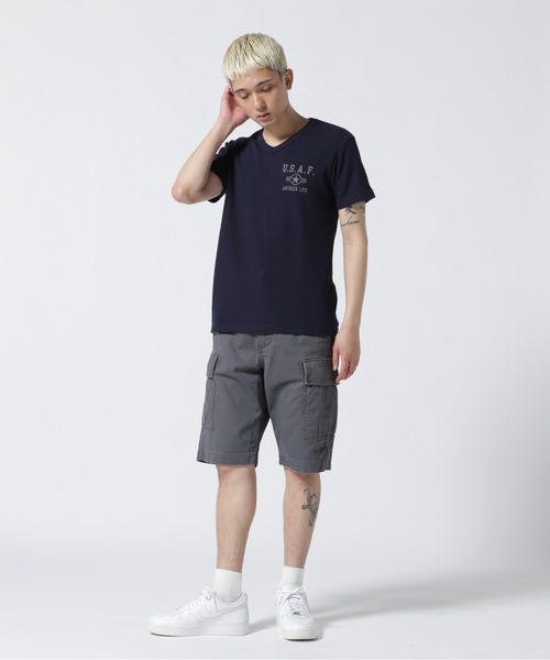 AVIREX（アヴィレックス）の「BASIC FATIGUE SHORTS / ベーシック ファティーグ ショーツ / AVIREX / アヴィレックス（カーゴパンツ・メンズ・グリーン系カモフラージュ/ブラック/オリーブ/グレー/グレー系カモフラージュ/カーキ・SMALL/MEDIUM/LARGE/X-LARGE/XX-LARGE）」の9枚目の写真