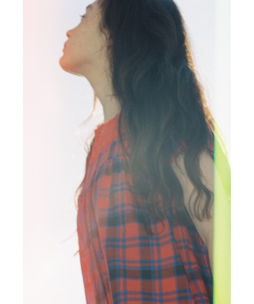 HOLIDAY（ホリデイ）の「KUMA LACE CHECK PUFF LONG DRESS クマレース