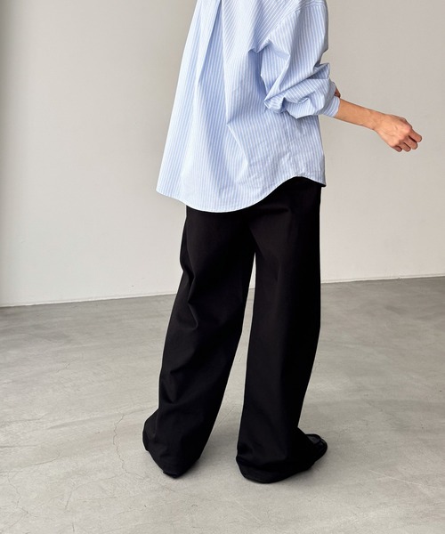 CANAL JEAN（キャナルジーン）の「COIN　コットンイージーパンツ（その他パンツ・レディース・ブラック/ホワイト/ネイビー・ONE SIZE）」の9枚目の写真