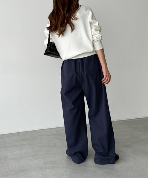 CANAL JEAN（キャナルジーン）の「COIN　コットンイージーパンツ（その他パンツ・レディース・ブラック/ホワイト/ネイビー・ONE SIZE）」の13枚目の写真