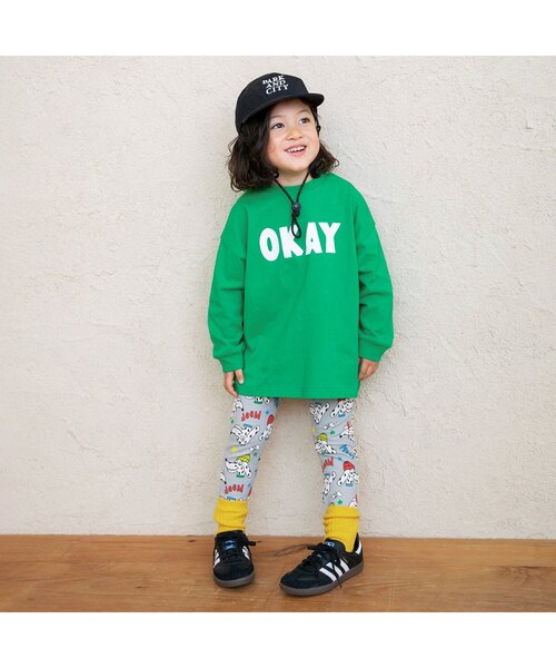 BREEZE（ブリーズ）の「【ジュニア対応】カラフルロゴBIGロンT（Tシャツ/カットソー・キッズ・ピンク/グリーン/ブルー・140/130/120/110/100/90/80）」の4枚目の写真