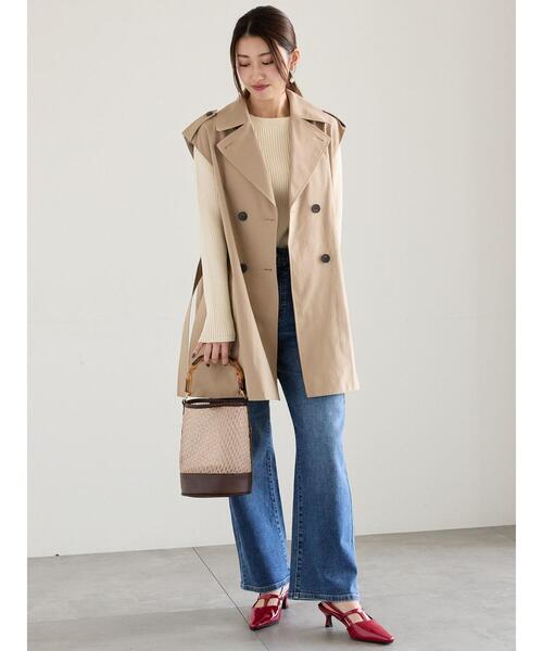 Te chichi(テチチ)の「トレンチジレ(ベスト・レディース・ベージュ・F)」の3枚目の写真