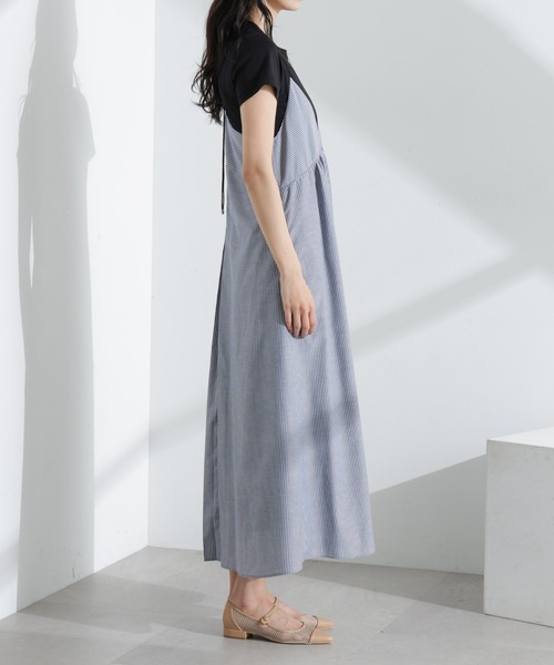 NANO universe（ナノユニバース）の「ストライプフレアキャミワンピース（ワンピース・レディース・ブルー/ネイビー・FREE）」の18枚目の写真