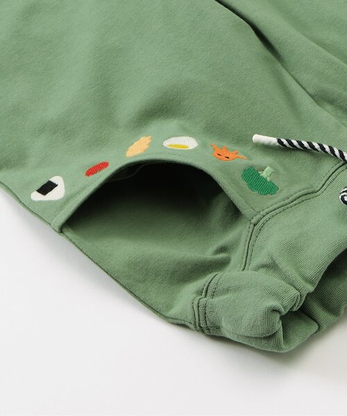 BIT'Z（ビッツ）の「お弁当のおかずとおにぎり刺繍ジョガーパンツ（スウェットパンツ・キッズ・グリーン/チャコール・80/90/95/100/110/120）」の14枚目の写真