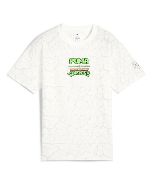PUMA(プーマ)の「PUMA プーマ ボーイズ PUMA x TMNT リラックス AOP 半袖 Tシャツ 128-164cm(Tシャツ/カットソー・キッズ・ブラック/ホワイト・128/140/152/165)」の1枚目の写真