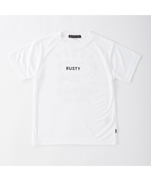 RUSTY（ラスティ）の「RUSTY ラスティ ブランド ロゴ 半袖 Tシャツ ブラトップ ショートパンツ タンキニ 水着 4点セット セットアイテム（水着・キッズ・ブラック/カーキ・130/150/160/140）」の3枚目の写真
