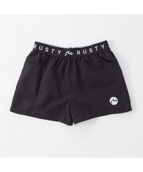RUSTY（ラスティ）の「RUSTY ラスティ ブランド ロゴ 半袖 Tシャツ ブラトップ ショートパンツ タンキニ 水着 4点セット セットアイテム（水着・キッズ・ブラック/カーキ・130/150/160/140）」の5枚目の写真