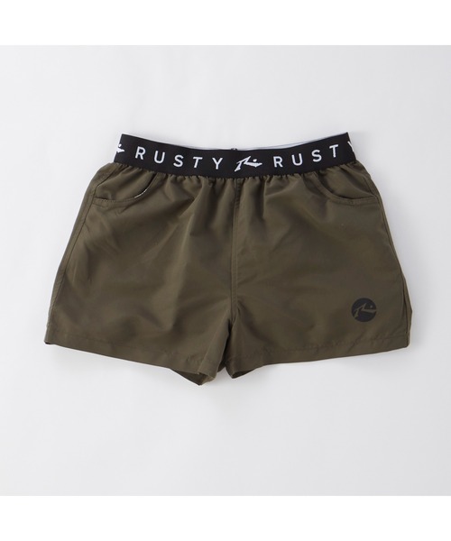 RUSTY（ラスティ）の「RUSTY ラスティ ブランド ロゴ 半袖 Tシャツ ブラトップ ショートパンツ タンキニ 水着 4点セット セットアイテム（水着・キッズ・ブラック/カーキ・130/150/160/140）」の19枚目の写真