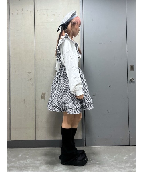 Whinny(ホワイニー)の「Whinny/まんまるたいようサンサン(ハンチング/ベレー帽・レディース・ブルー系その他2/ブラック系その他2・FREE)」の4枚目の写真