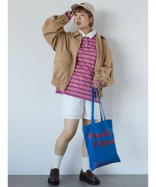 ehka sopo(エヘカソポ)の「ロゴトートバッグ(ハンドバッグ・レディース・グリーン/ピンク/キナリ/ブルー・F)」の14枚目の写真