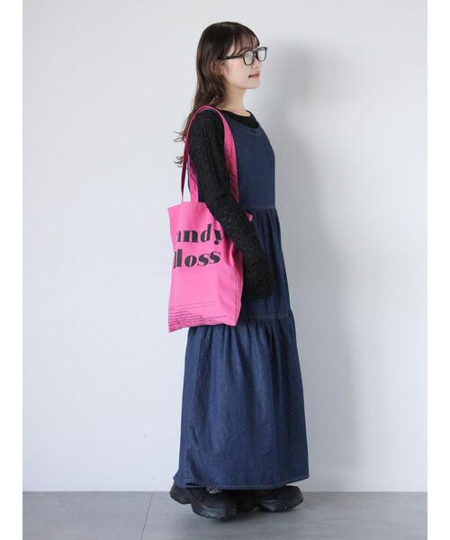 ehka sopo(エヘカソポ)の「ロゴトートバッグ(ハンドバッグ・レディース・グリーン/ピンク/キナリ/ブルー・F)」の18枚目の写真