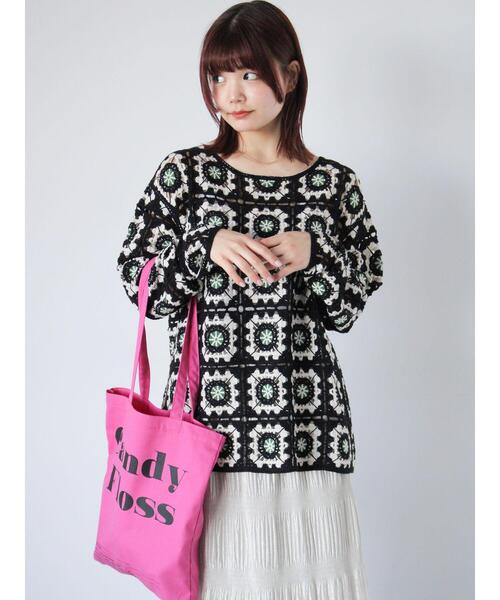 ehka sopo(エヘカソポ)の「ロゴトートバッグ(ハンドバッグ・レディース・グリーン/ピンク/キナリ/ブルー・F)」の20枚目の写真