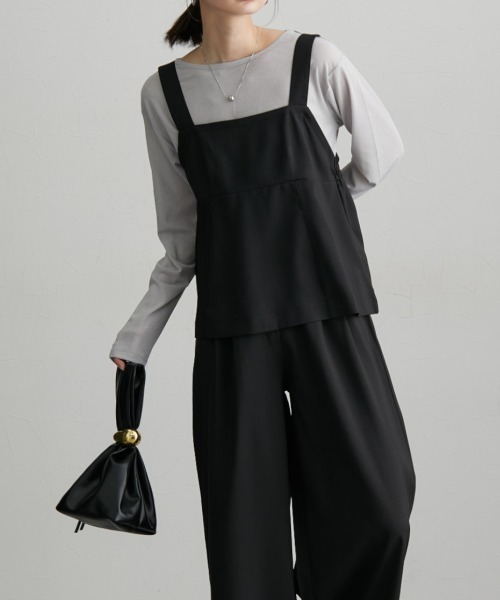 nissen（ニッセン）の「セットアップ（フレアキャミ＋ワイドパンツ）（セットアップ・レディース・チャコール/ブラウン/グレイッシュベージュ/ブラック・M/L/LL）」の16枚目の写真