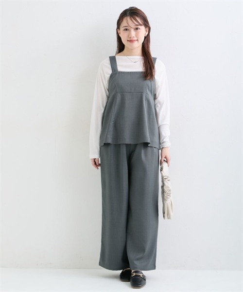 nissen(ニッセン)の「セットアップ(フレアキャミ+ワイドパンツ)(セットアップ・レディース・チャコール/ブラウン/グレイッシュベージュ/ブラック・M/L/LL/TM/TL/PM/PS/PSS/T3L/TLL)」の13枚目の写真