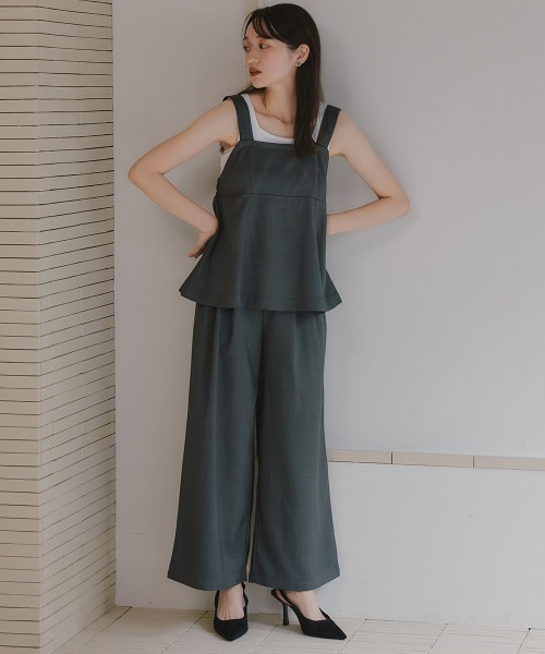 nissen(ニッセン)の「セットアップ(フレアキャミ+ワイドパンツ)(セットアップ・レディース・チャコール/ブラウン/グレイッシュベージュ/ブラック・M/L/LL/TM/TL/PM/PS/PSS/T3L/TLL)」の19枚目の写真