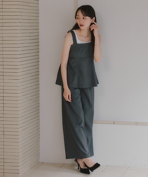 nissen(ニッセン)の「セットアップ(フレアキャミ+ワイドパンツ)(セットアップ・レディース・チャコール/ブラウン/グレイッシュベージュ/ブラック・M/L/LL/TM/TL/PM/PS/PSS/T3L/TLL)」の20枚目の写真