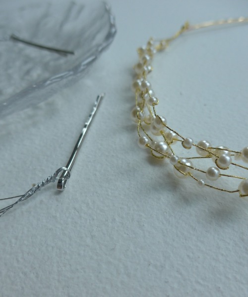 Dorry Doll(ドリードール)の「パールヘッドドレス(ヘアピン・レディース・シルバー/ゴールド・FREE)」の3枚目の写真