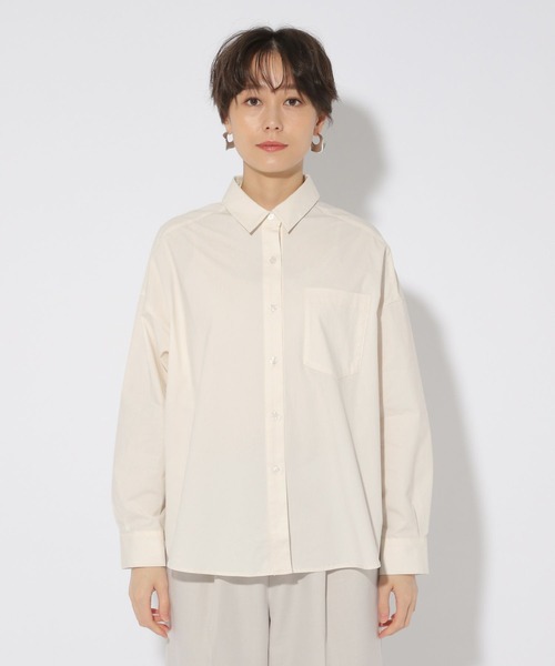 Elura（エルーラ）の「ハリ感ストレッチシャツ/323311（シャツ/ブラウス・レディース・ホワイト/ベージュ・FREE）」の11枚目の写真
