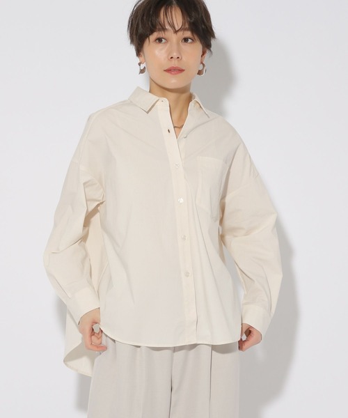 Elura（エルーラ）の「ハリ感ストレッチシャツ/323311（シャツ/ブラウス・レディース・ホワイト/ベージュ・FREE）」の14枚目の写真