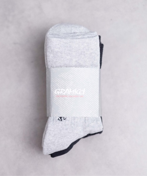 Gramicci(グラミチ)の「●GRAMICCI●BASIC CREW SOCKS(ソックス/靴下・メンズ・ブラック/その他/ホワイト・25-27/23-25)」の5枚目の写真