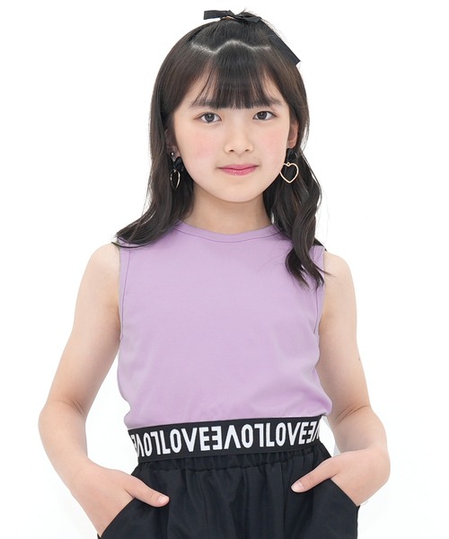 Bee des Bee（ビーデスビー）の「タンクトップ（タンクトップ・キッズ・ラベンダー/アイボリー/ブラック・100cm/110cm/120cm/130cm/140cm/150cm）」の3枚目の写真