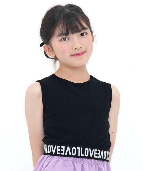 Bee des Bee（ビーデスビー）の「タンクトップ（タンクトップ・キッズ・ラベンダー/アイボリー/ブラック・100cm/110cm/120cm/130cm/140cm/150cm）」の2枚目の写真