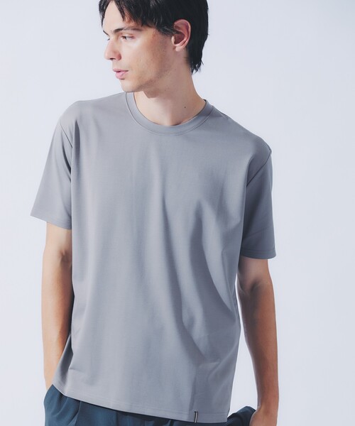 ABAHOUSE(アバハウス)の「【定番】ドレスポンチ クルーネック 半袖Tシャツ / ストレッチ 冷涼感(Tシャツ/カットソー・メンズ・ホワイト/グレー/ブラウン系その他/ブラック/グリーン系その他/ダークネイビー・44/50/48/46)」の4枚目の写真