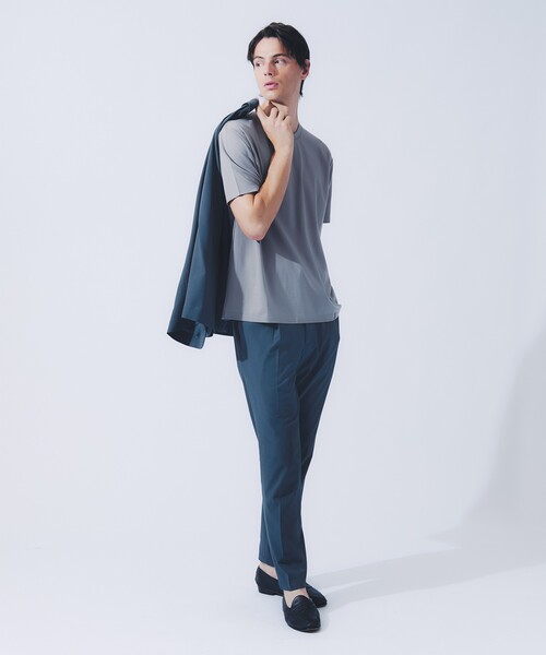 ABAHOUSE(アバハウス)の「【定番】ドレスポンチ クルーネック 半袖Tシャツ / ストレッチ 冷涼感(Tシャツ/カットソー・メンズ・ホワイト/グレー/ブラウン系その他/ブラック/グリーン系その他/ダークネイビー・44/50/48/46)」の7枚目の写真