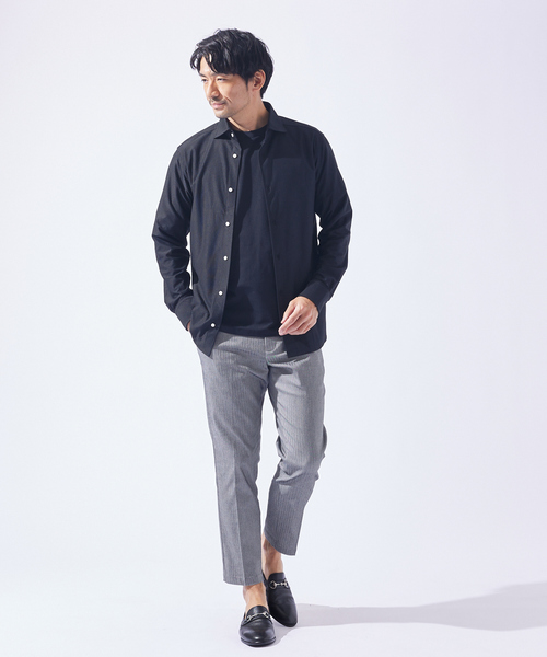 ABAHOUSE GRAY（アバハウスグレイ）の「【ハイパーストレッチ】ヘリンボーン イージー スラックス パンツ（スラックス・メンズ・ブラック/チャコールグレー/ベージュ/ネイビー・44/46/48/50）」の12枚目の写真