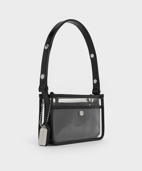 CHARLES & KEITH(チャールズ & キース)の「Norah ノラ シースルーショルダーバッグ(ショルダーバッグ・レディース・クリア/ピンク系その他5・S)」の7枚目の写真