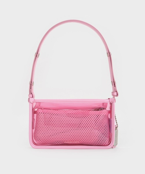 CHARLES & KEITH(チャールズ & キース)の「Norah ノラ シースルーショルダーバッグ(ショルダーバッグ・レディース・クリア/ピンク系その他5・S)」の4枚目の写真