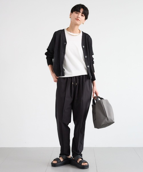 BARNYARDSTORM（バンヤードストーム）の「BARNYARDSTORM / リネンコンライトカーディガン（カーディガン/ボレロ・レディース・ベージュ/ブラック・FREE）」の6枚目の写真