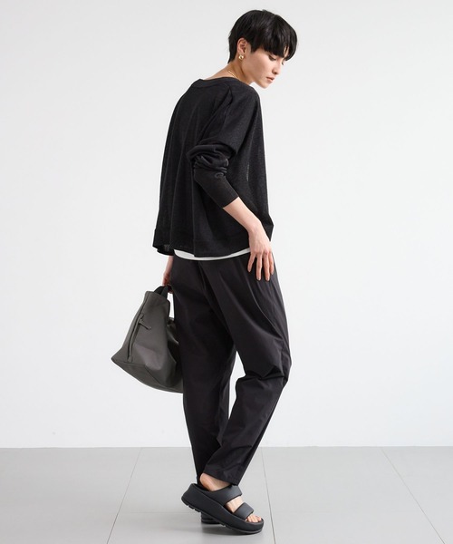 BARNYARDSTORM（バンヤードストーム）の「BARNYARDSTORM / リネンコンライトカーディガン（カーディガン/ボレロ・レディース・ベージュ/ブラック・FREE）」の5枚目の写真