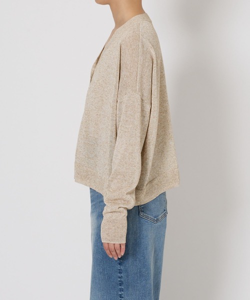 BARNYARDSTORM（バンヤードストーム）の「BARNYARDSTORM / リネンコンライトカーディガン（カーディガン/ボレロ・レディース・ベージュ/ブラック・FREE）」の19枚目の写真