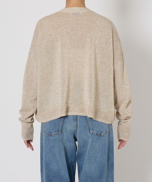 BARNYARDSTORM（バンヤードストーム）の「BARNYARDSTORM / リネンコンライトカーディガン（カーディガン/ボレロ・レディース・ベージュ/ブラック・FREE）」の18枚目の写真