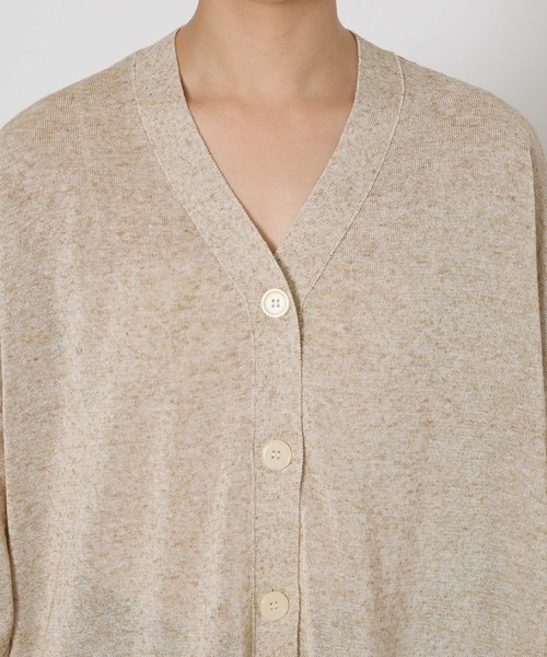 BARNYARDSTORM（バンヤードストーム）の「BARNYARDSTORM / リネンコンライトカーディガン（カーディガン/ボレロ・レディース・ベージュ/ブラック・FREE）」の17枚目の写真