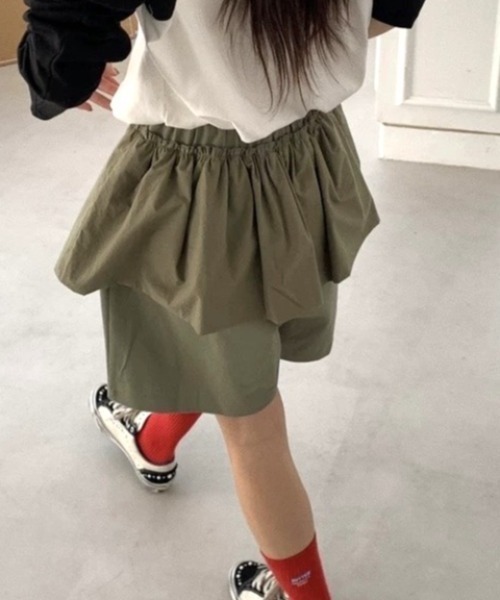 Vipoa(ヴィポア)の「フェイクツーピースハーフパンツ(その他パンツ・レディース・カーキ/ブラック/ホワイト・FREE)」の13枚目の写真
